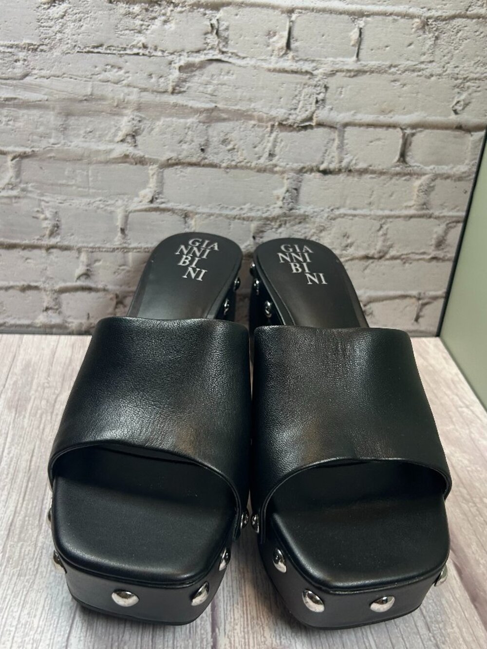 GIANNI BINI STUDDED PLATFORM SLIDE (9)